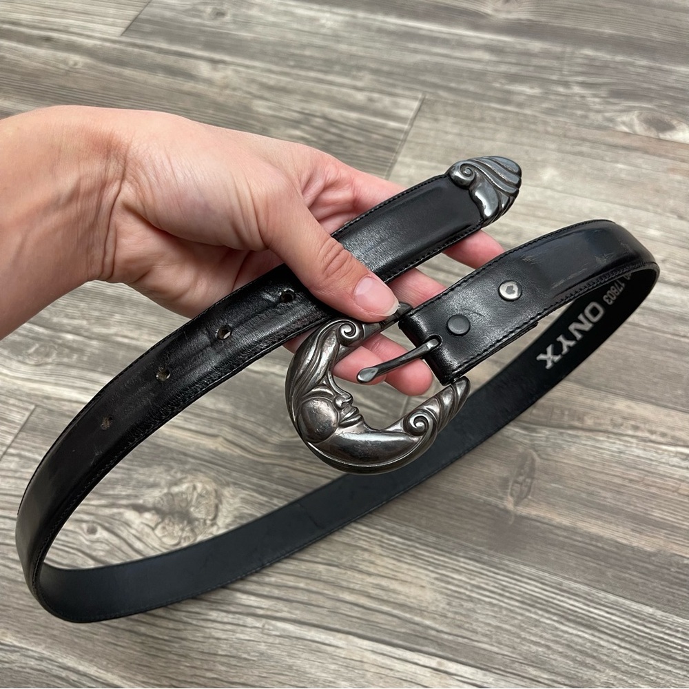 ONEX Black Leather Belt